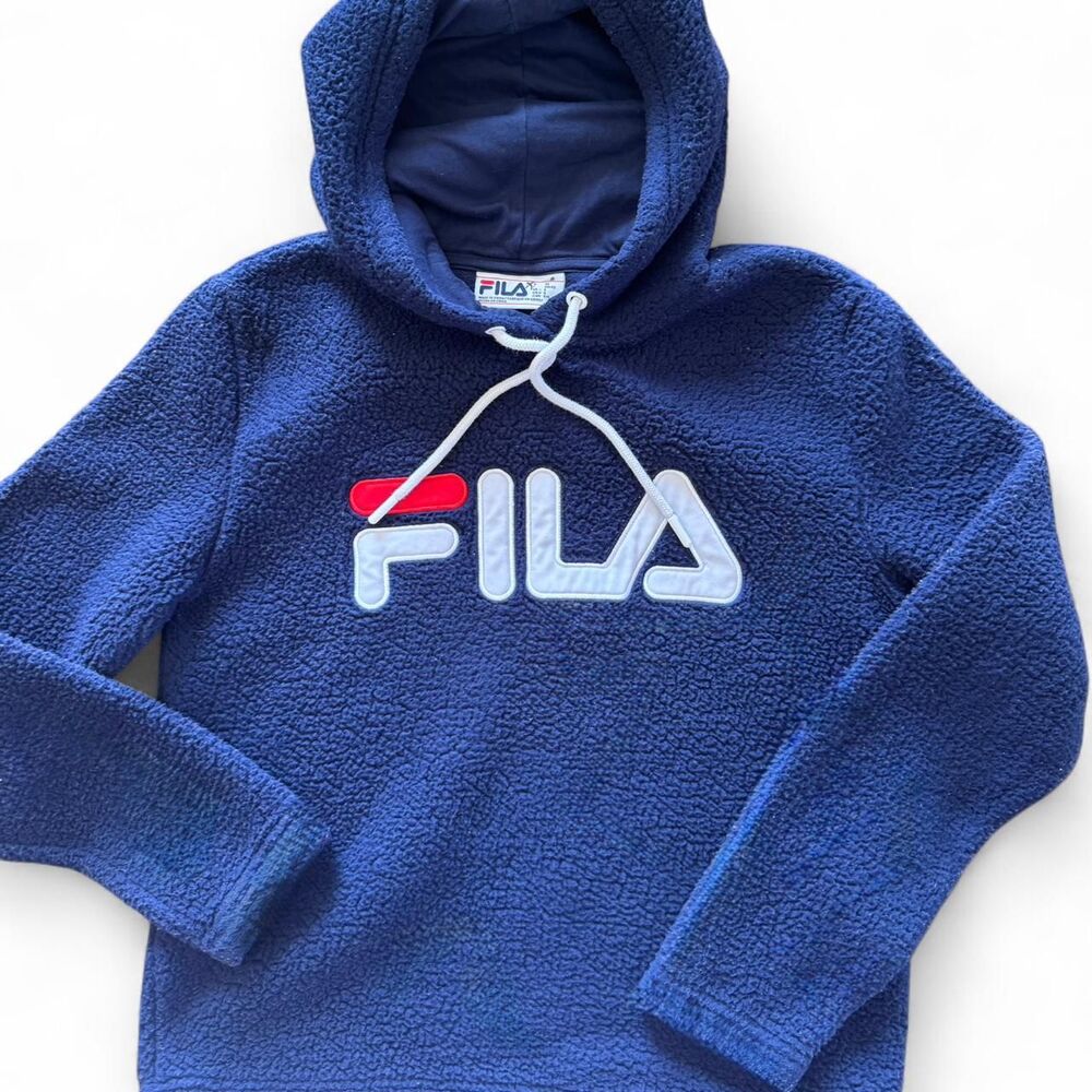 Fila Women's Navy and Blue Hoodie